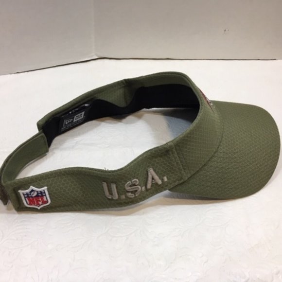 NFL Tampa Buccaneers New Era Olive Salute to Service Sideline Visor - Picture 6 of 10